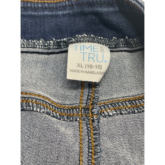 Time & Tru Womens Denim Shorts XL 16-18 Blue Jeans Stretch Comfort - Picture 3 of 5